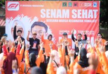Milenial Undang Indira Yusuf Ismail untuk Semakin Dekat dengan Warga di Senam Ininnawa