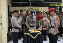 Di Sertijab, Kapolres Pelabuhan Makassar Percaya Tiga Pejabat Barunya Akan Membawa Energi Positif dan Melanjutkan Prestasi