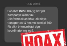 Kampanye DIA Paling Ramai, Beredar SMS Hoax Uang Transport, Wakil Ketua Tim INIMI : Kita tak Ada Janji-janji Massa Bukan Bayaran