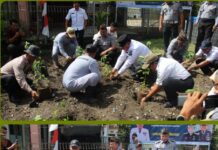 Dukung Asta Cita Visi – Misi Presiden RI, Pj Wali Kota Bersama Kalapas Parepare Tanam Bibit Lombok dan Tebar Ribuan Benih Ikan