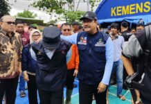 Mensos RI Kunjungi Dua Lokasi Pengungsian Di Manggala