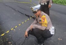Waspada! Jalan Poros Maros – Bone di Kappang Masih Amblas, Lalin Satu Arah