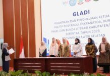 Melinda Aksa Ikuti Gladi Pelantikan Serentak Bersama 21 Ketua TP PKK Se-Sulsel