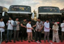 Pertama dan Satu-Satunya Dari Maros, PO Bus Milik Roti Maros Salenrang Diluncurkan Jelang Lebaran