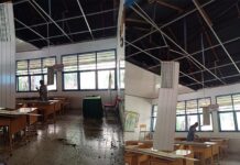Dikerjakan Empat Tahun Lalu, Plafon SDN di Mandai Ambruk Tanpa Sebab
