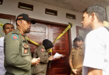 Berdiri Tanpa Izin di Kawasan GOR Sudiang, Enam Rumah Ilegal Dibongkar Satpol PP