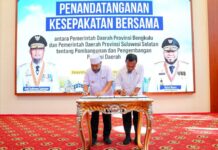 Gubernur Sulsel dan Bengkulu Teken Kerja Sama Kembangkan Potensi Daerah