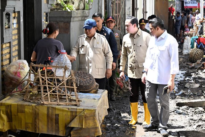 Presiden Prabowo Tinjau Lokasi Banjir di Bali, Pastikan Penanganan Cepat dan Bantuan Tepat Sasaran