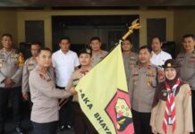 Kapolres Maros Lepas Kontingen Saka Bhayangkara Ikuti Peran Saka Nasional di Gorontalo