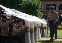 Tingkatkan Profesionalisme, Polres Maros Gelar Latihan Pengendalian Massa