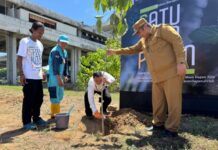 Dukung Gerakan Selamatkan Bumi, Bandara Sultan Hasanuddin Tanam Ribuan Pohon Tabebuya