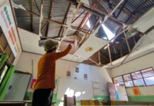 Pohon Kelapa Tumbang Timpa Ruang Kelas SD di Maros, Guru dan Siswa Panik