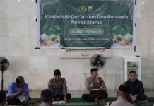 Ramadan 2026, Polres Maros Gelar Khatam Al-Qur’an dan Doa Bersama di Masjid Agung