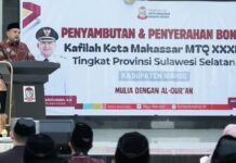 Appi Ganjar Bonus Kafilah Berprestasi, Target Makassar Juara Umum MTQ Mendatang