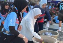 Melinda Aksa Ajak Ribuan Peserta Makassar Half Marathon Biasakan Pilah Sampah