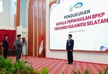 Gubernur Sulsel Kukuhkan Mardiyanto Arif Rakhmadi sebagai Kepala BPKP Sulsel