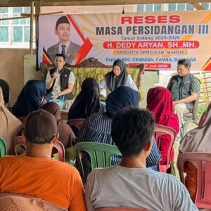 Reses Di Camba, Legislator Maros Dedy Aryan Dihujani Keluhan Air Bersih Hingga Bansos