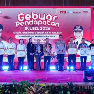 Gebyar Pendapatan 2026, Gubernur Sulsel Beri Penghargaan Kepada Wajib Pajak Dan Perusahaan Taat Pajak