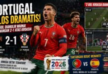 Portugal Lolos Dramatis! Dua Gol Dianulir Warnai Kemenangan 2-1 atas Kroasia
