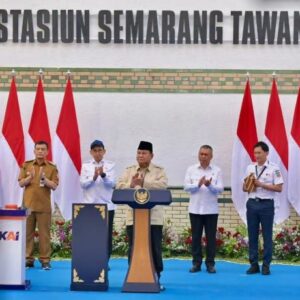 Prabowo Resmikan Stasiun Tawang, Targetkan Trans Sumatera Railway Hingga Banda Aceh
