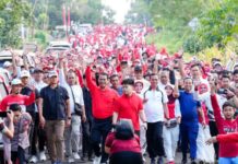 Ribuan Warga Bone Ramaikan Jalan Sehat Anti Mager Bareng Mentan dan Gubernur Sulsel