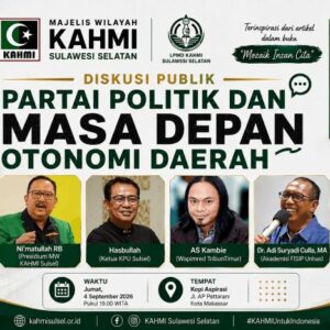 Siap-Siap, Besok Kahmi Sulsel Gelar Diskusi Bertema Parpol Dan Masa Depan Otonomi Daerah