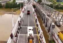 Jembatan Permanen Krueng Tingkeum Dibuka, Arus Logistik Aceh-Sumut Kembali Lancar