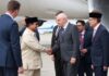 Tiba di Rusia, Prabowo Siap Hadiri Eastern Economic Forum sebagai Tamu Kehormatan Utama
