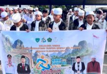 Seribu Santri Padati Lapangan Pallantikang Maros, Pawai Hari Santri Berlangsung Meriah
